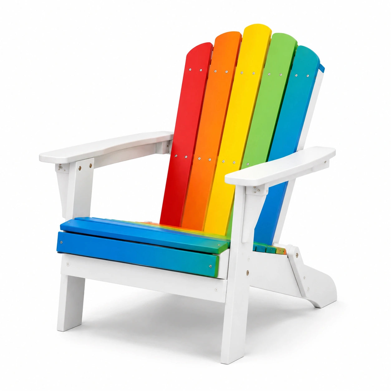 Adirondackstuhl aus HDPE in Regenbogenfarben