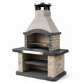 Grillkamin aus Beton und Edelstahl