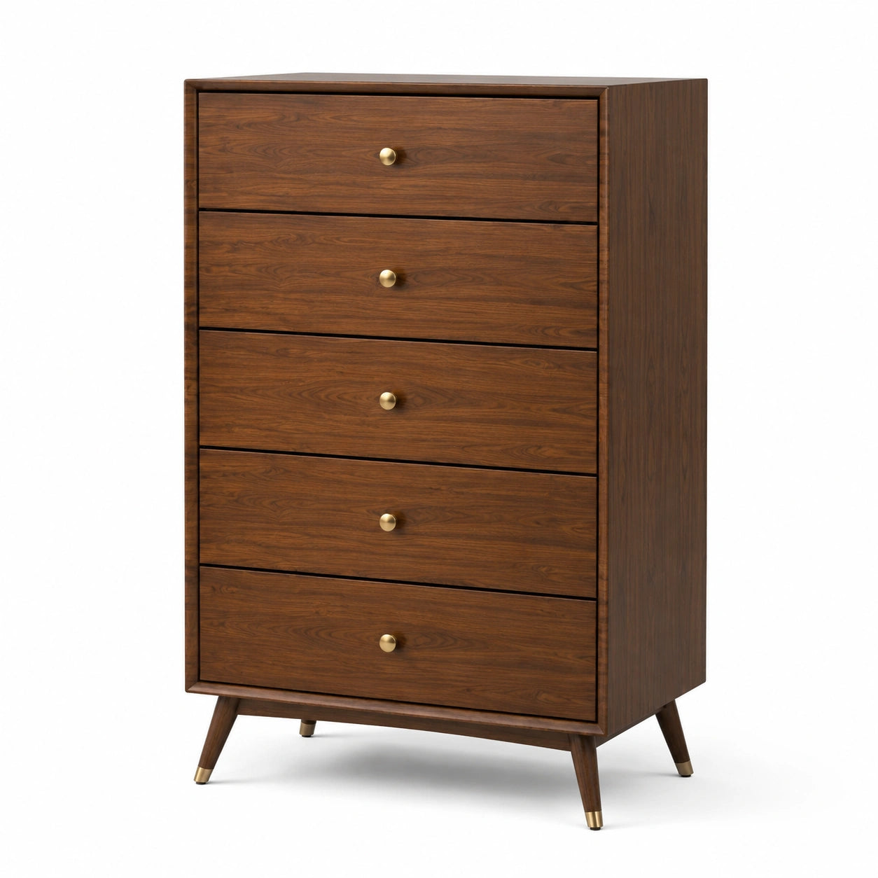 Nussbaum Schubladenschrank 5 Schubladen 120x80x40 cm