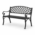 Gartenbank Metall Gusseisen Schwarz 126cm