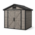 Gartenhaus aus Kunststoff in Holzoptik 250x200x240cm Grau