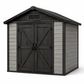 Gartenhaus Polypropylen 185x152x226 cm Grau/Schwarz