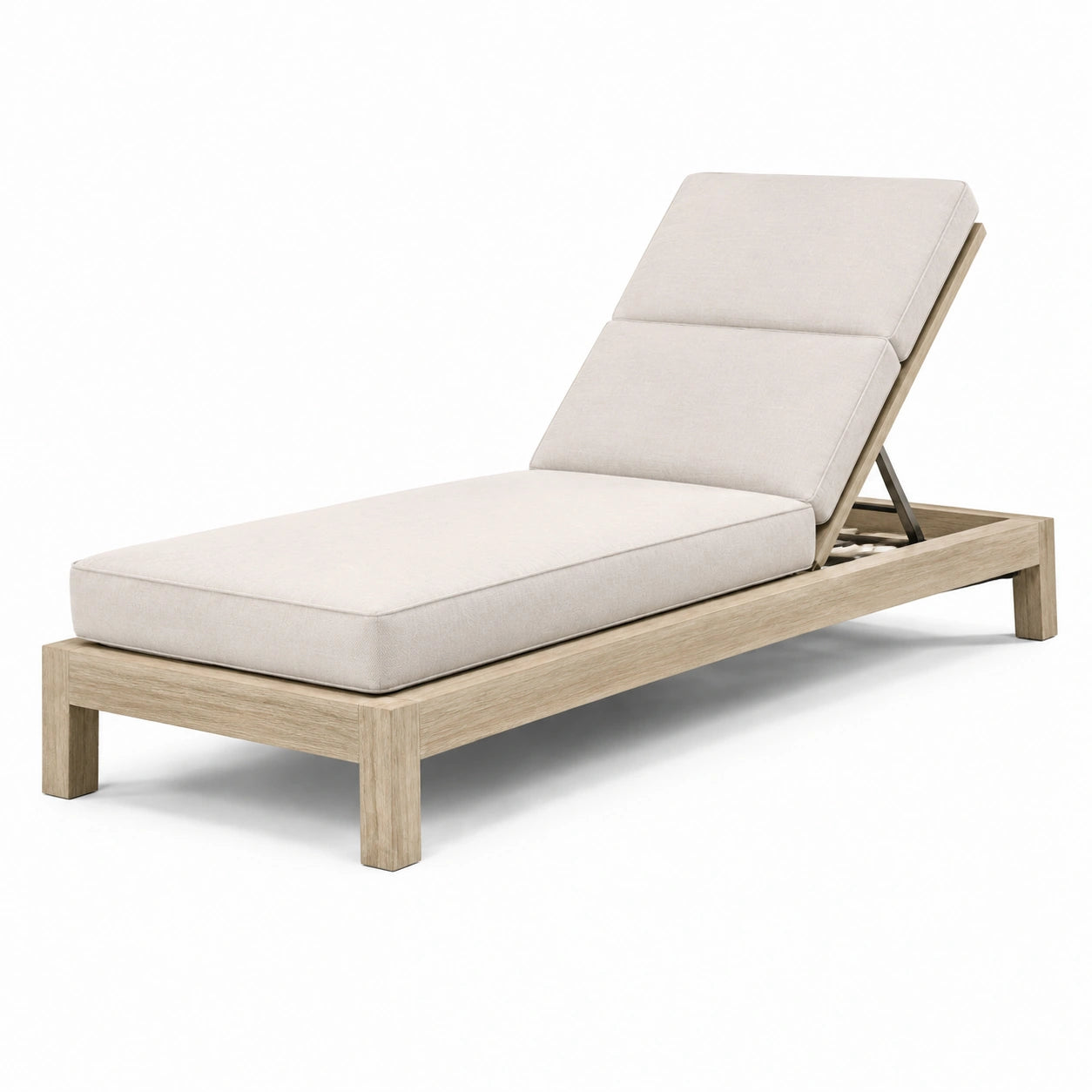 Holz Gartenliege Beige 200x70x35 cm