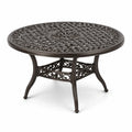 Runder Aluminiumtisch im klassischen Design, Ø90 cm, Bronze
