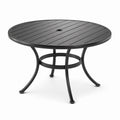 Runder Gartentisch aus Metall Ø 90 cm Schwarz